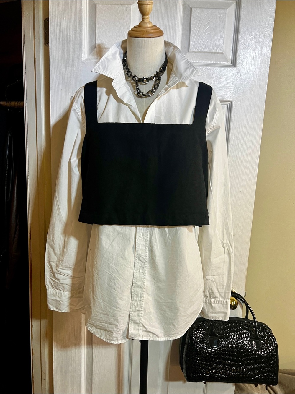 New Anthropologie Porridge Cotton Linen Crop Popover Minimalist Tank Vest Top M